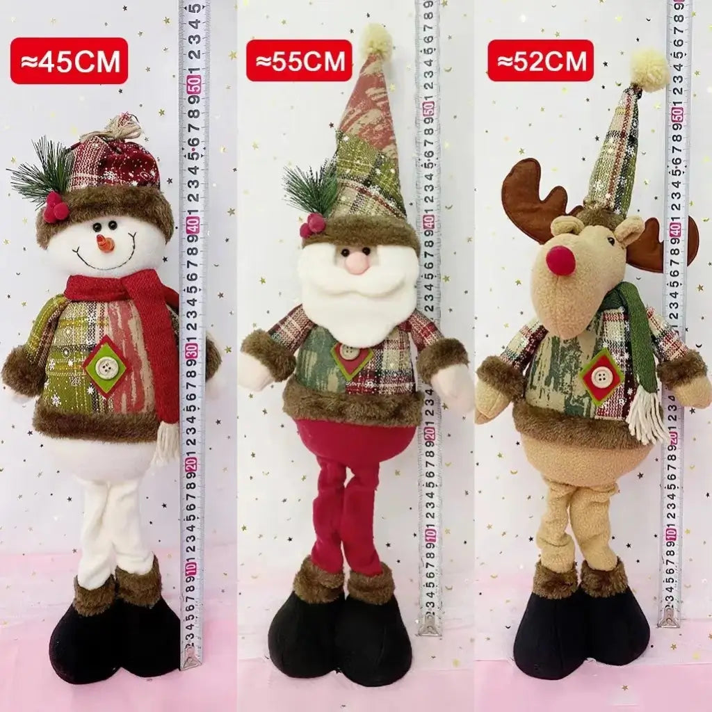 Boneco de Natal Papai Noel Boneco de Neve Alce de Natal
