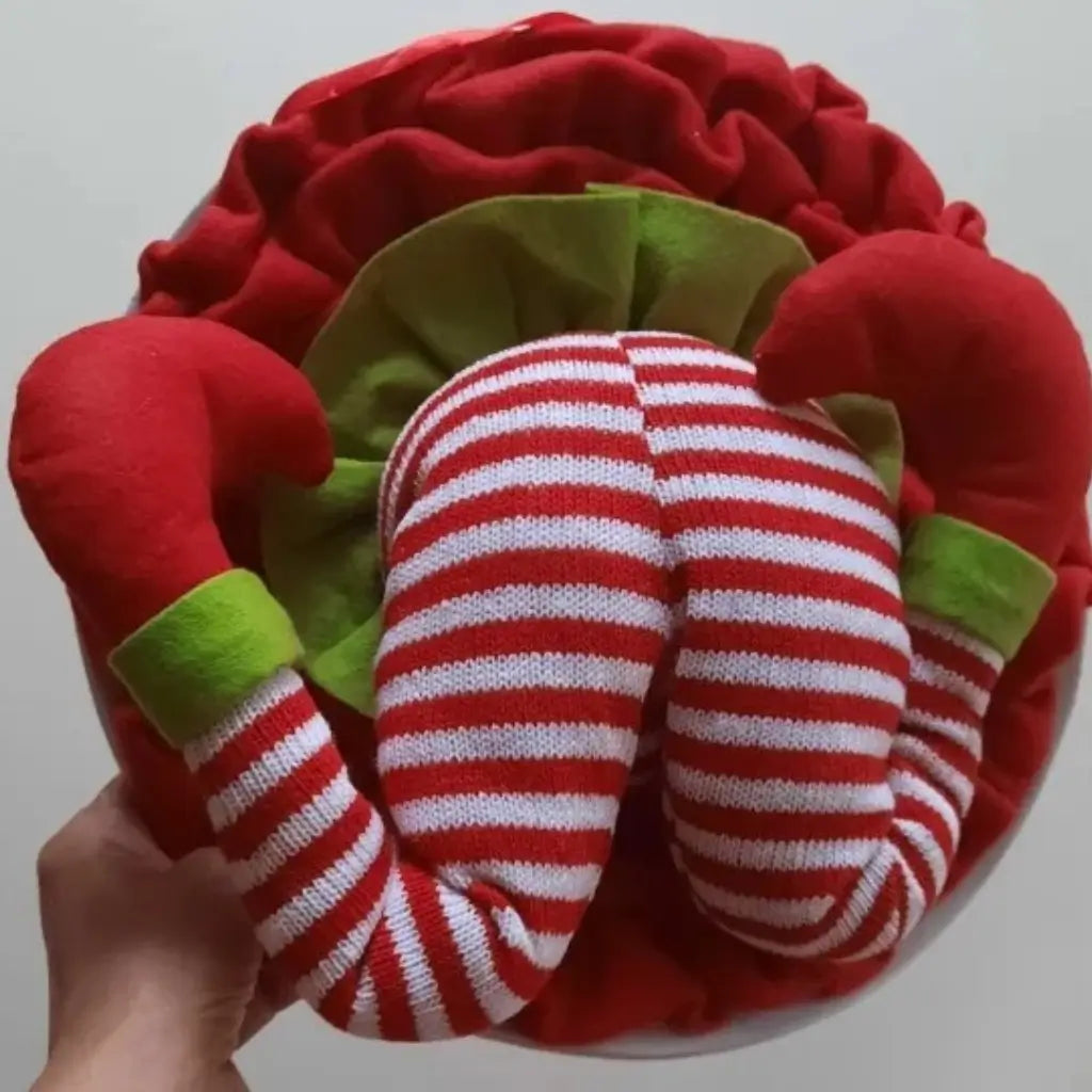 Mamãe Noel Perna Grinch Natal Guirlanda de Porta Decorada