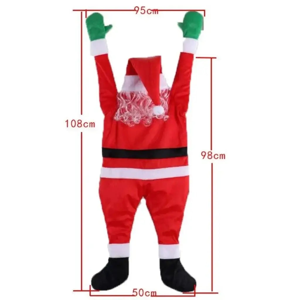 Papai Noel Pendurado Luz Led Enfeite de Natal Merry Christma