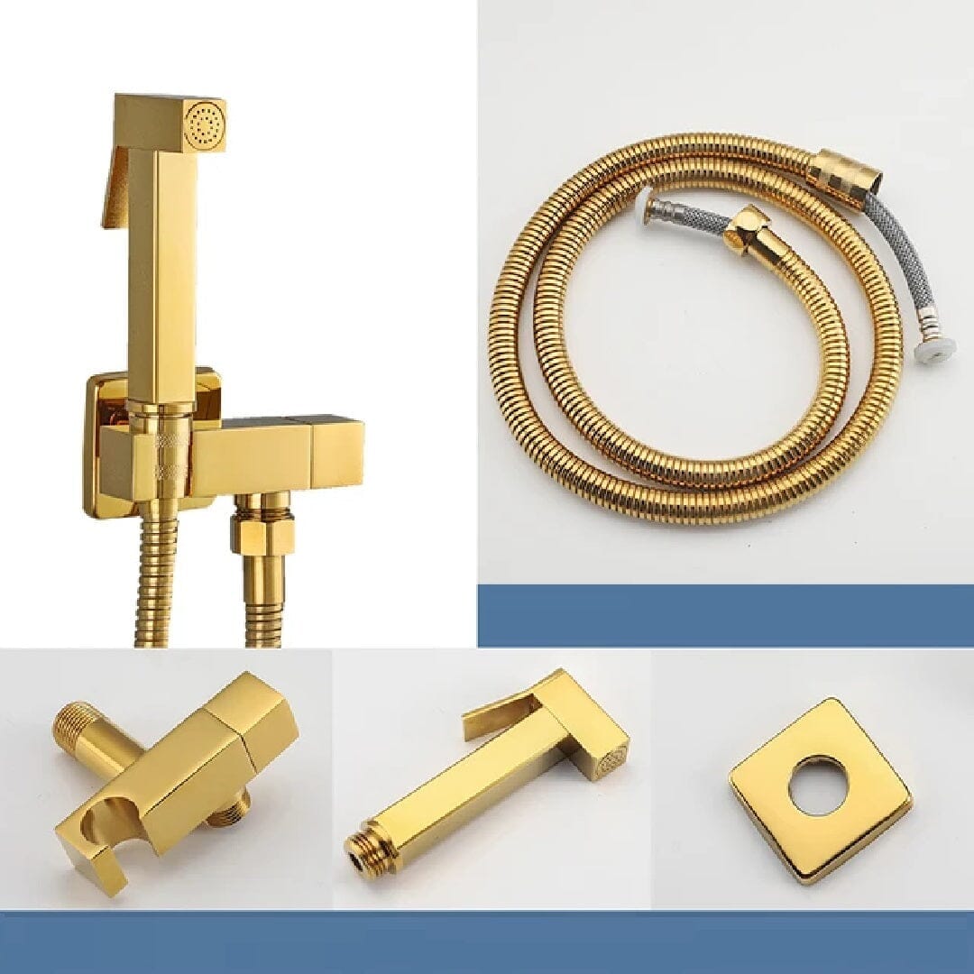 Ducha Higiênica Ultra Jato Minimalista ### Conceito Dourado