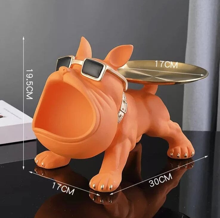 Escultura Aparador Bulldog Francês Decor Cool (Suporte Duplo) Aparador - 0002 Conceito