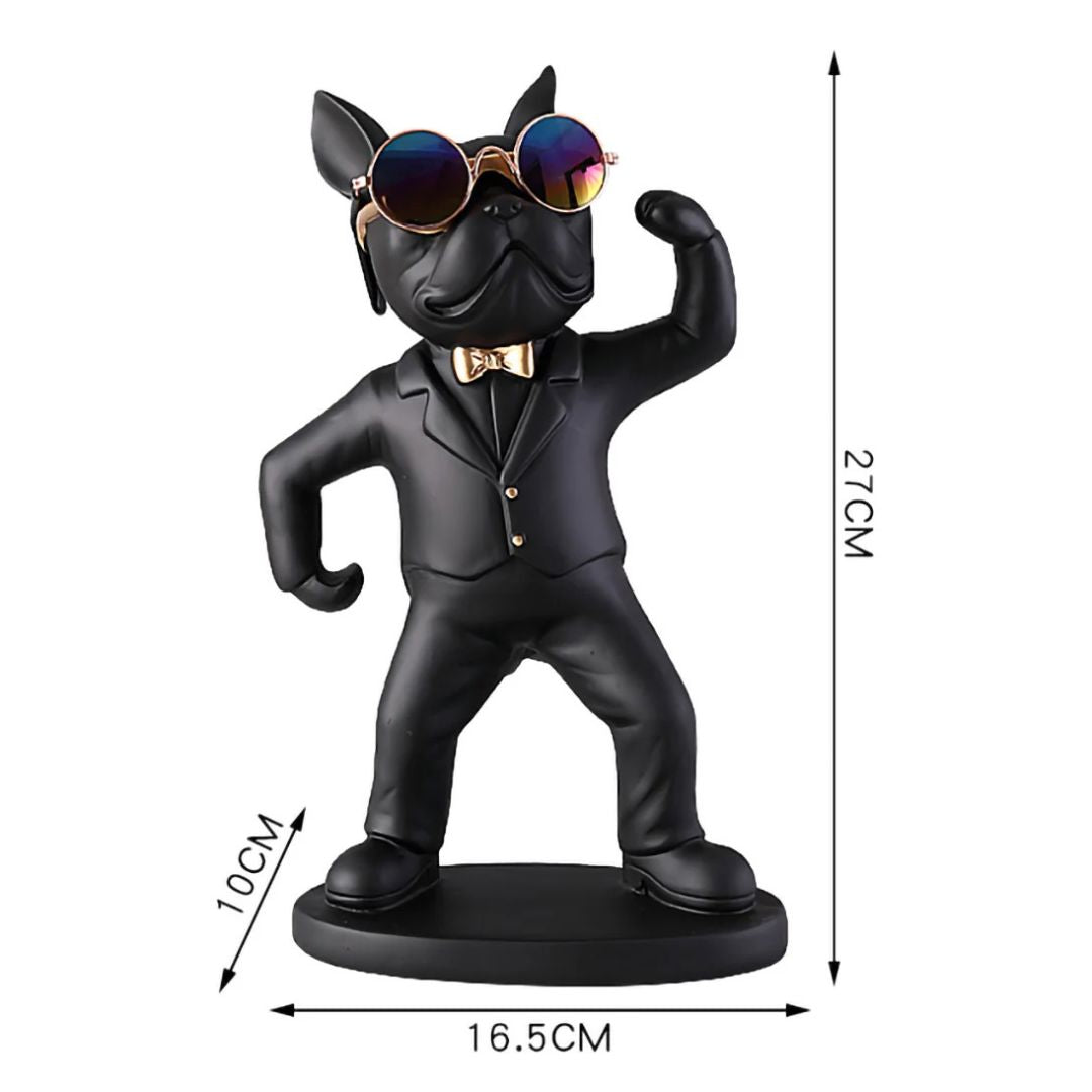 Escultura Bulldog Francês Porta Taças Aparador - 0005 Conceito