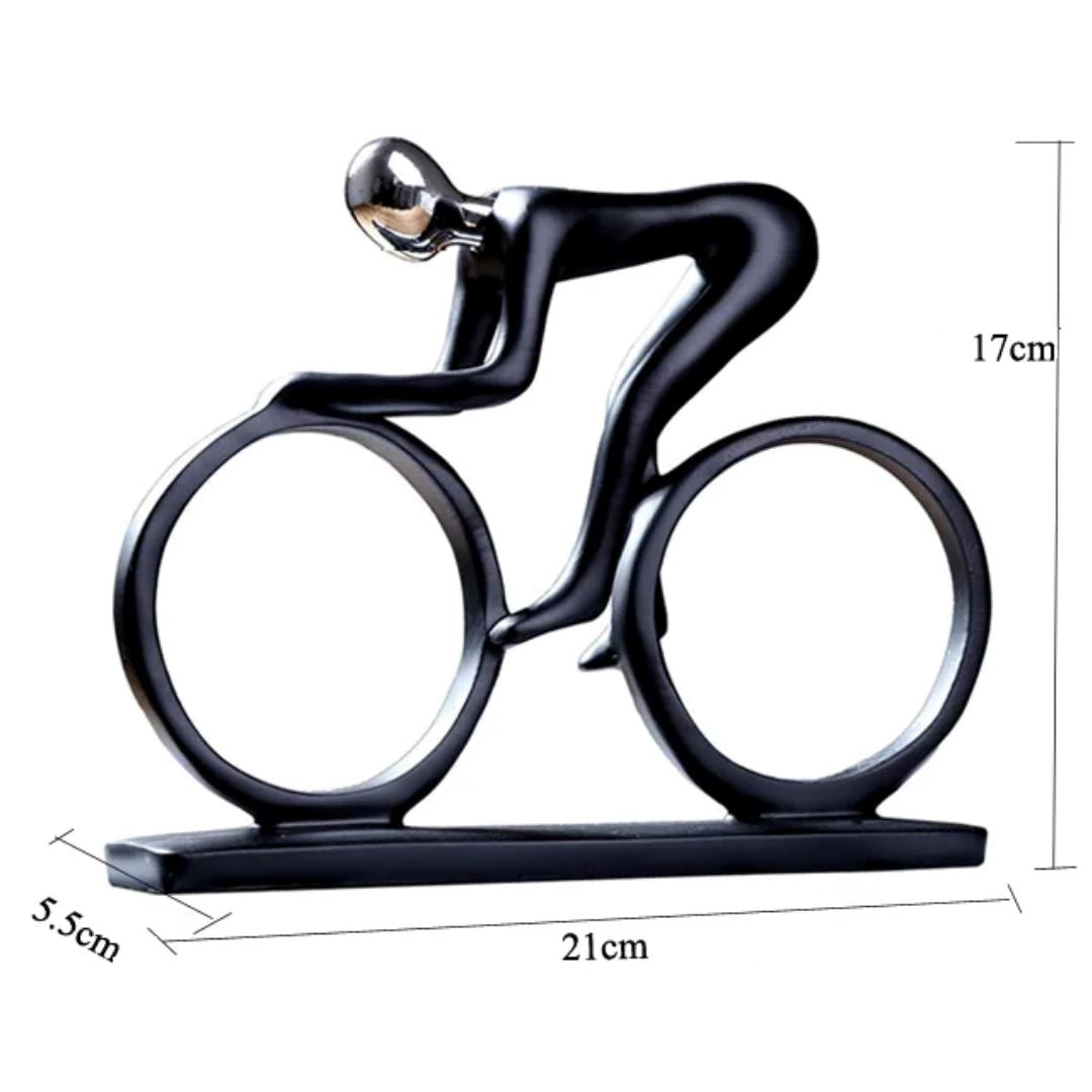 Escultura Contemporânea Abstrata Ciclista Conceito