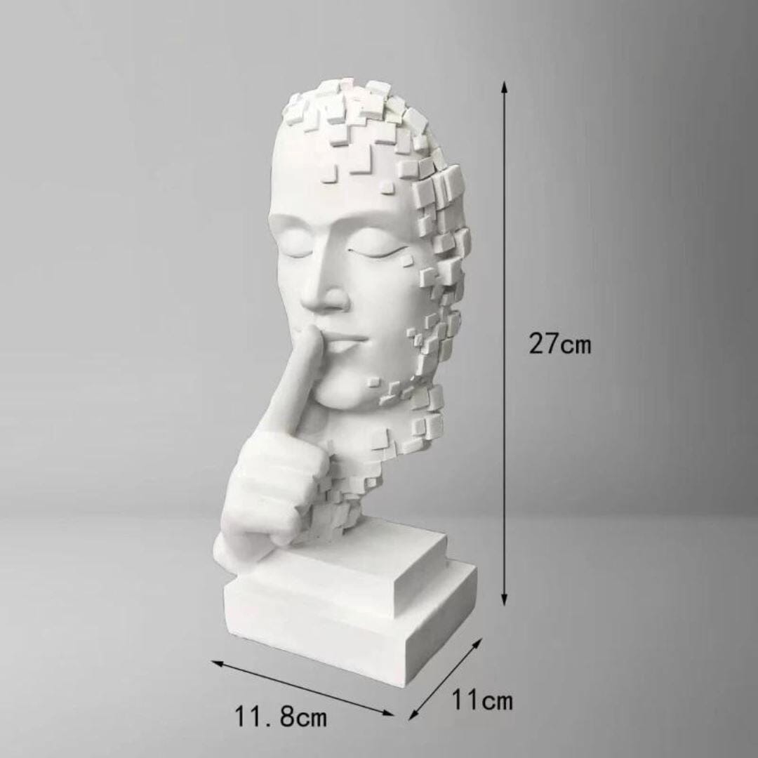 Escultura Contemporânea Pensador em Mosaico Resina - 0043 YuDome