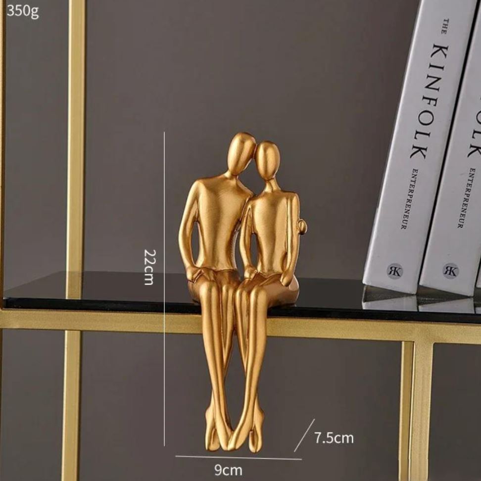 Escultura Decorativa Abstrata Casal Contemporâneo (Kit 02 Unidades) Conceito