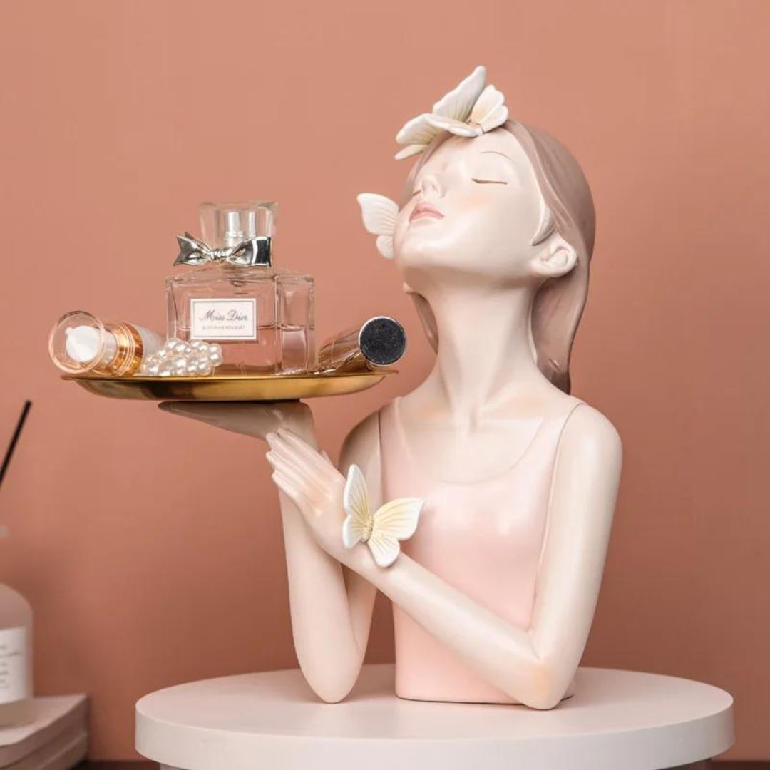 置物 Bella Escultura e Aparador com Bandeja Bella Butterfly - 27cm – Conceito