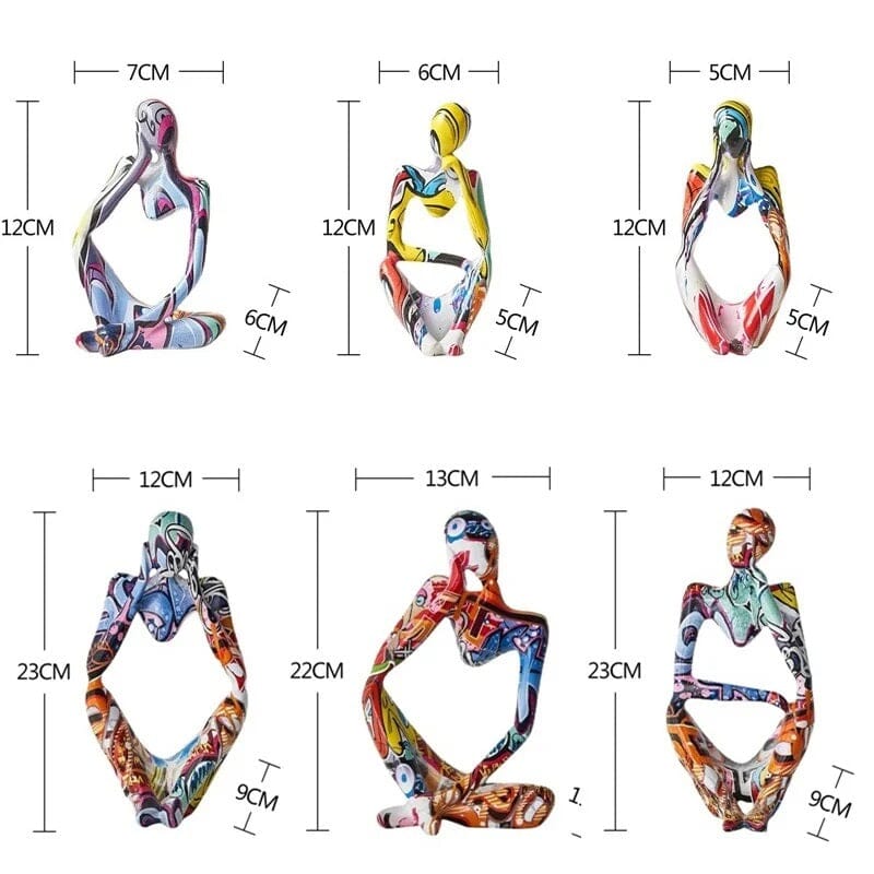 Escultura Pensador Grafite Street & Colors Conceito