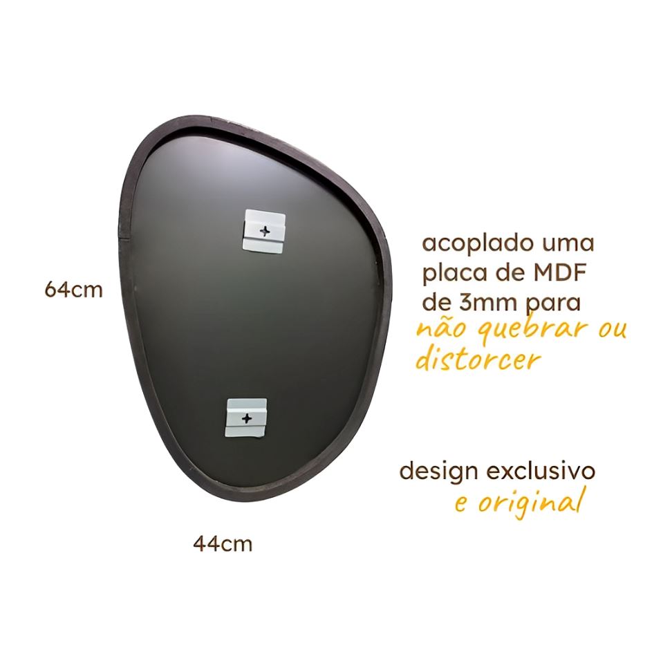 Espelho Decorativo Orgânico de Parede Lucky Conceito
