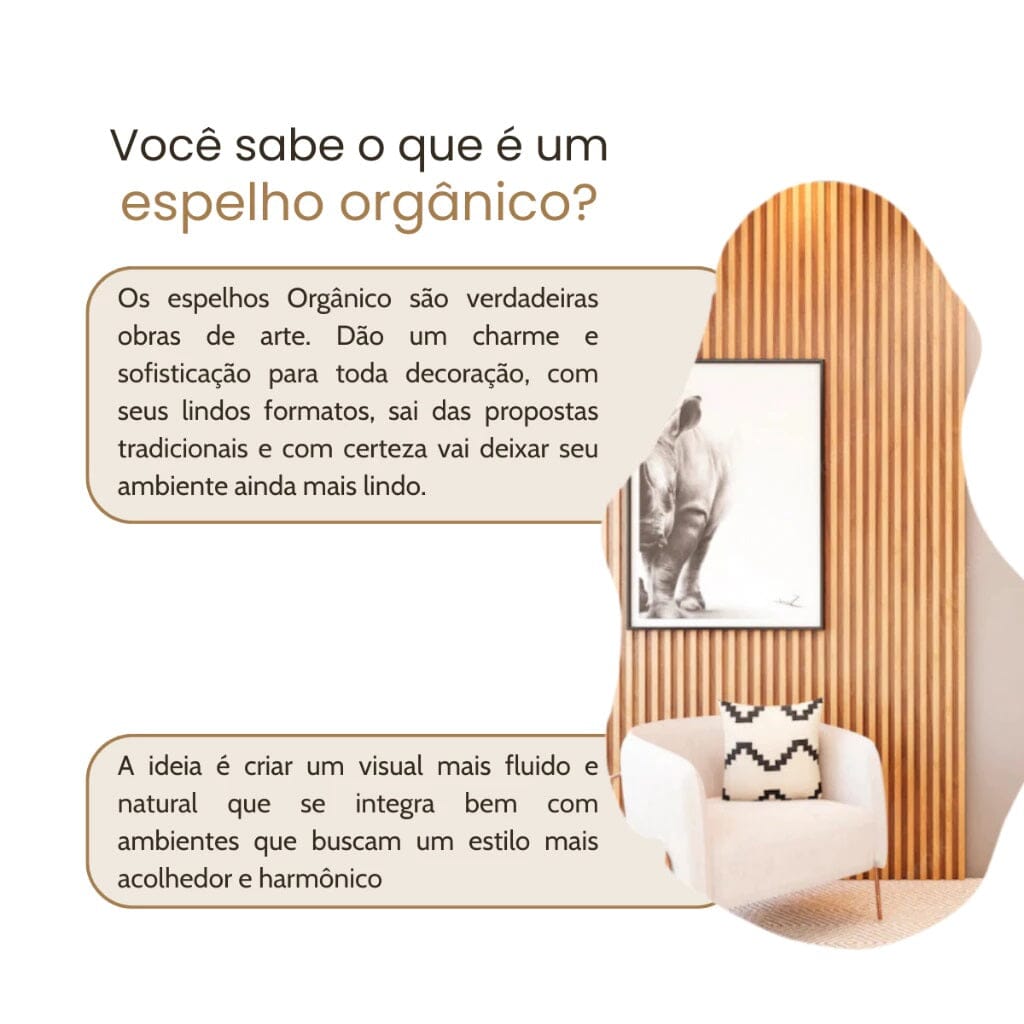 Espelho Decorativo Orgânico Fluids 90x60cm Espelho - 0011 Conceito