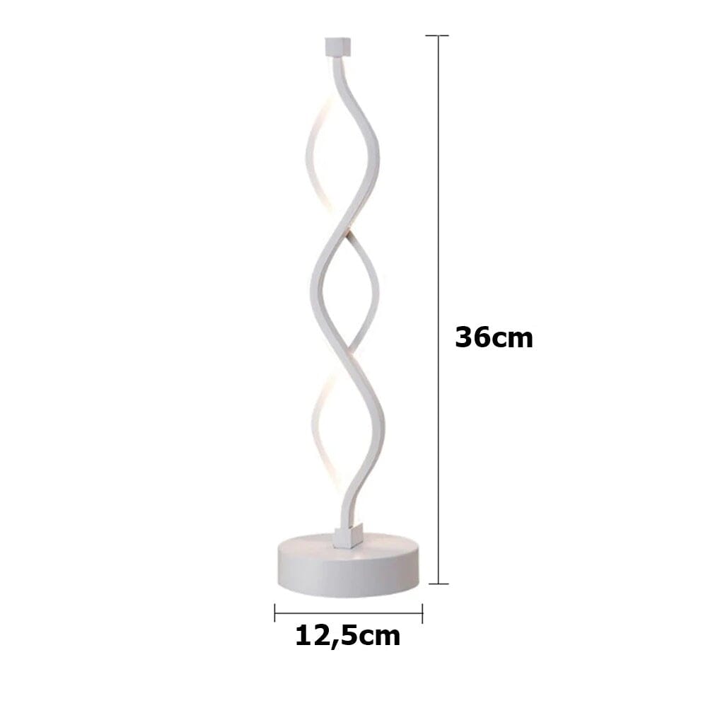 Luminária Abajur de Mesa Espiral Dupla Abajur - 0008 Conceito