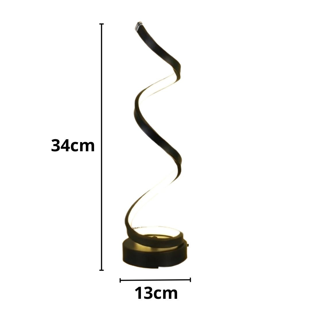 Luminária Abajur de Mesa Espiral Small Luna 34cm Abajur - 0038 Conceito