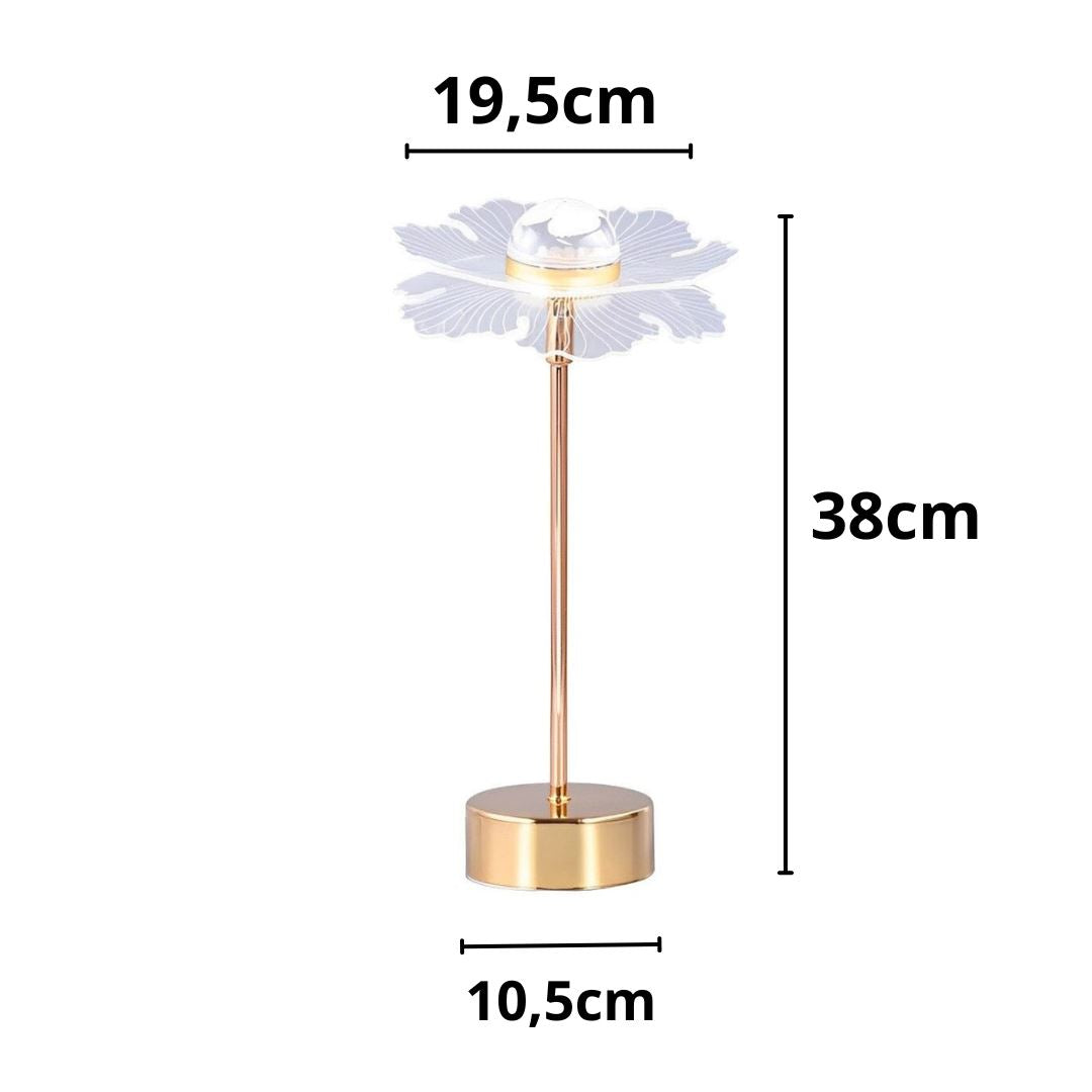 Luminária Abajur de Mesa Flower 38cm Abajur - 0006 Conceito