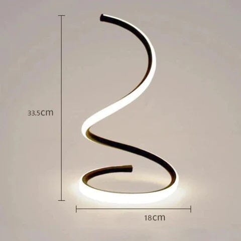 Luminária Abajur de Mesa Minimalista em Espiral Abajur - 0010 Conceito