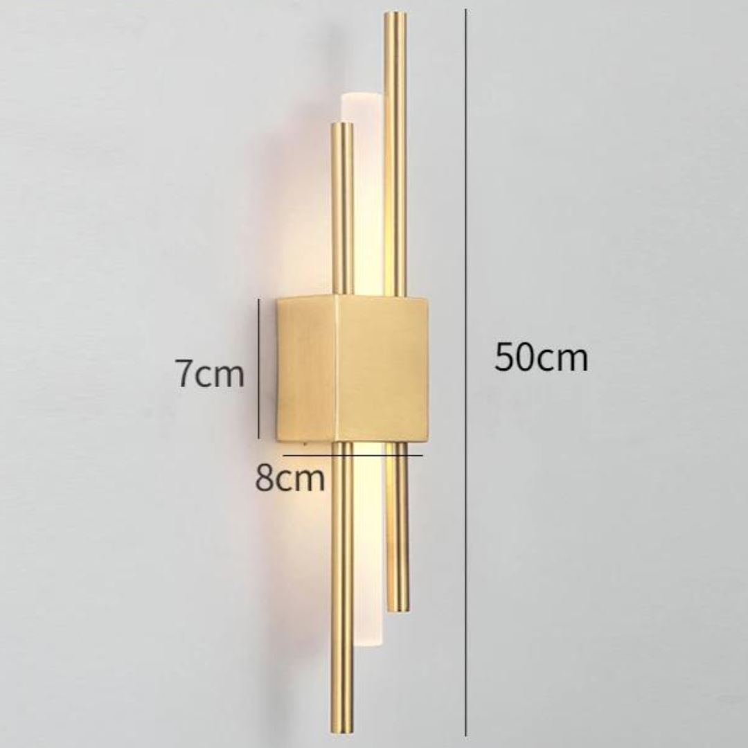 Luminária Arandela de Parede Kaya Dourada Arandela 0044 Conceito