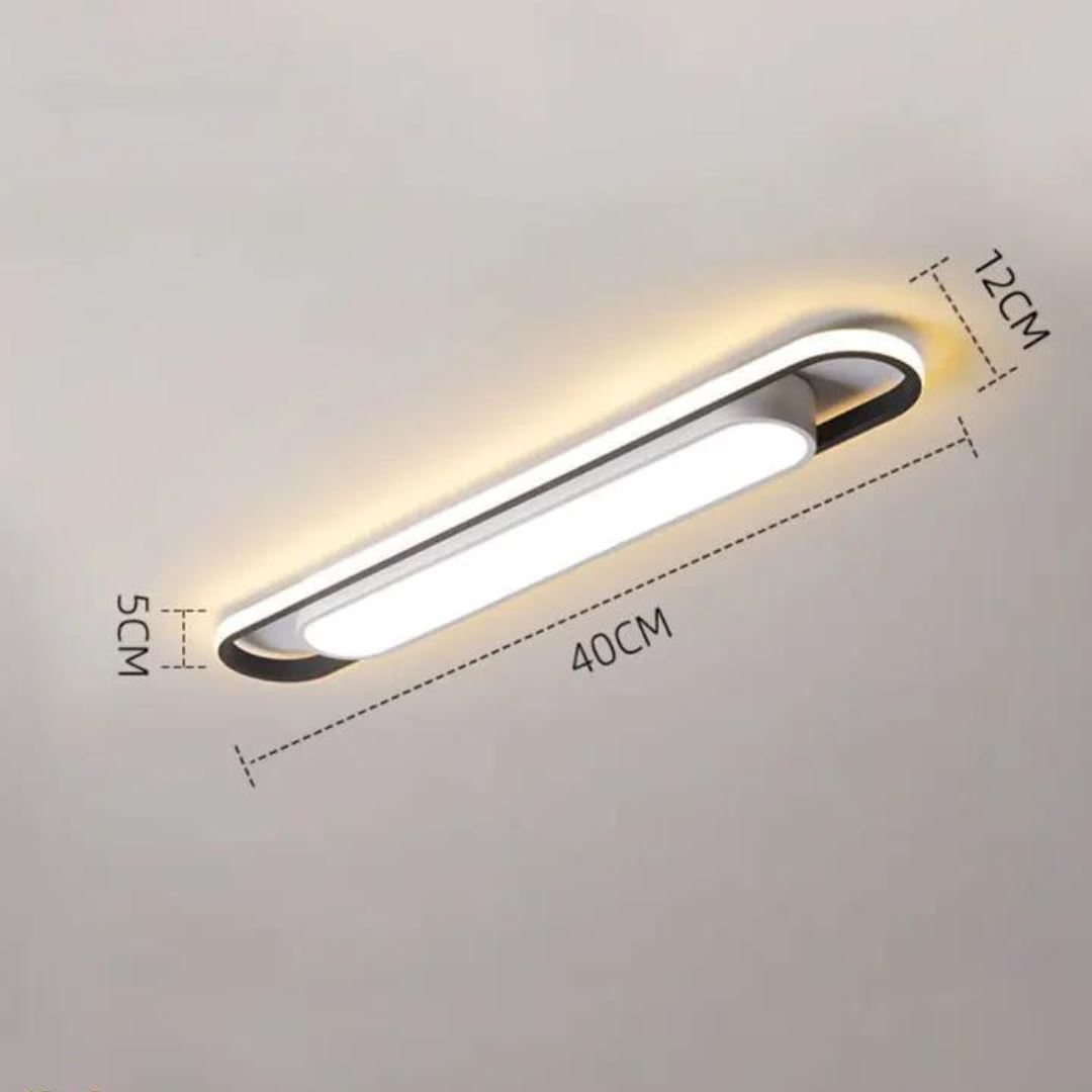 Luminária de Teto Plafon Sobrepor Slim Oval para Quarto Sala Plafon - 0020 Conceito
