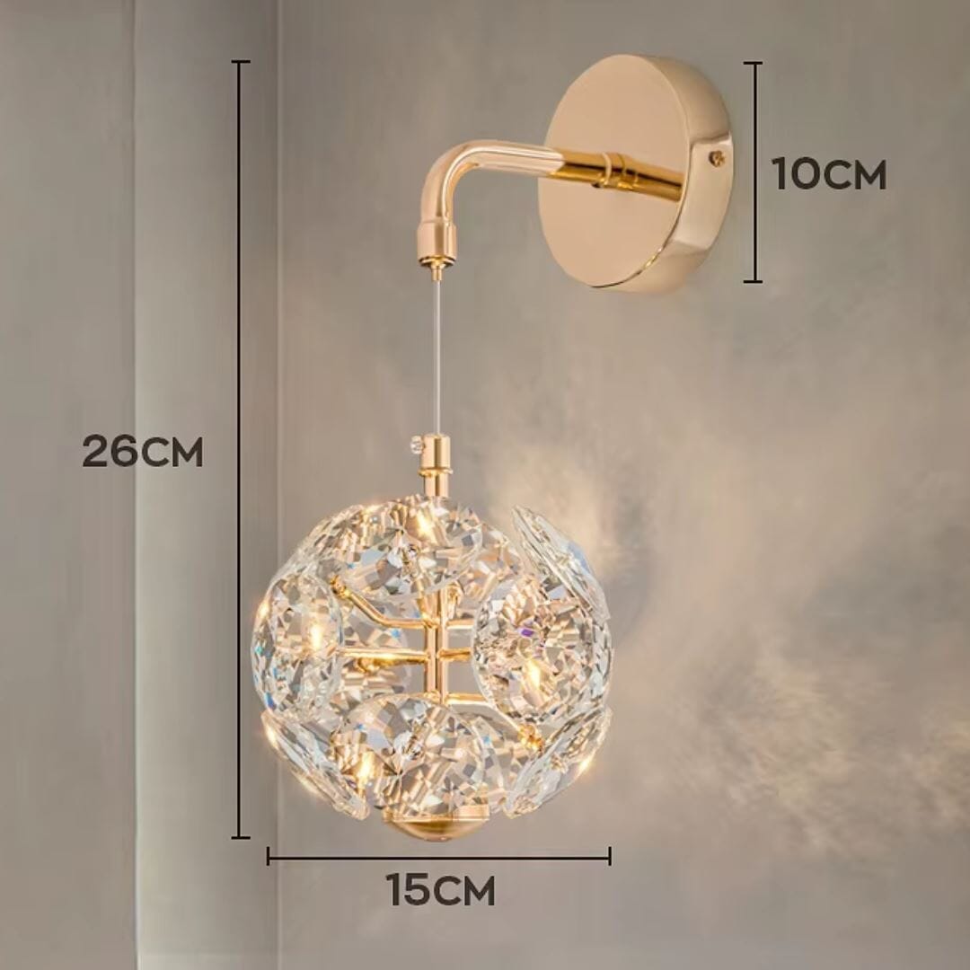 Luminária Luxuosa Arandela de Parede Purity em Cristal K9 Arandela - 0032 YuDome