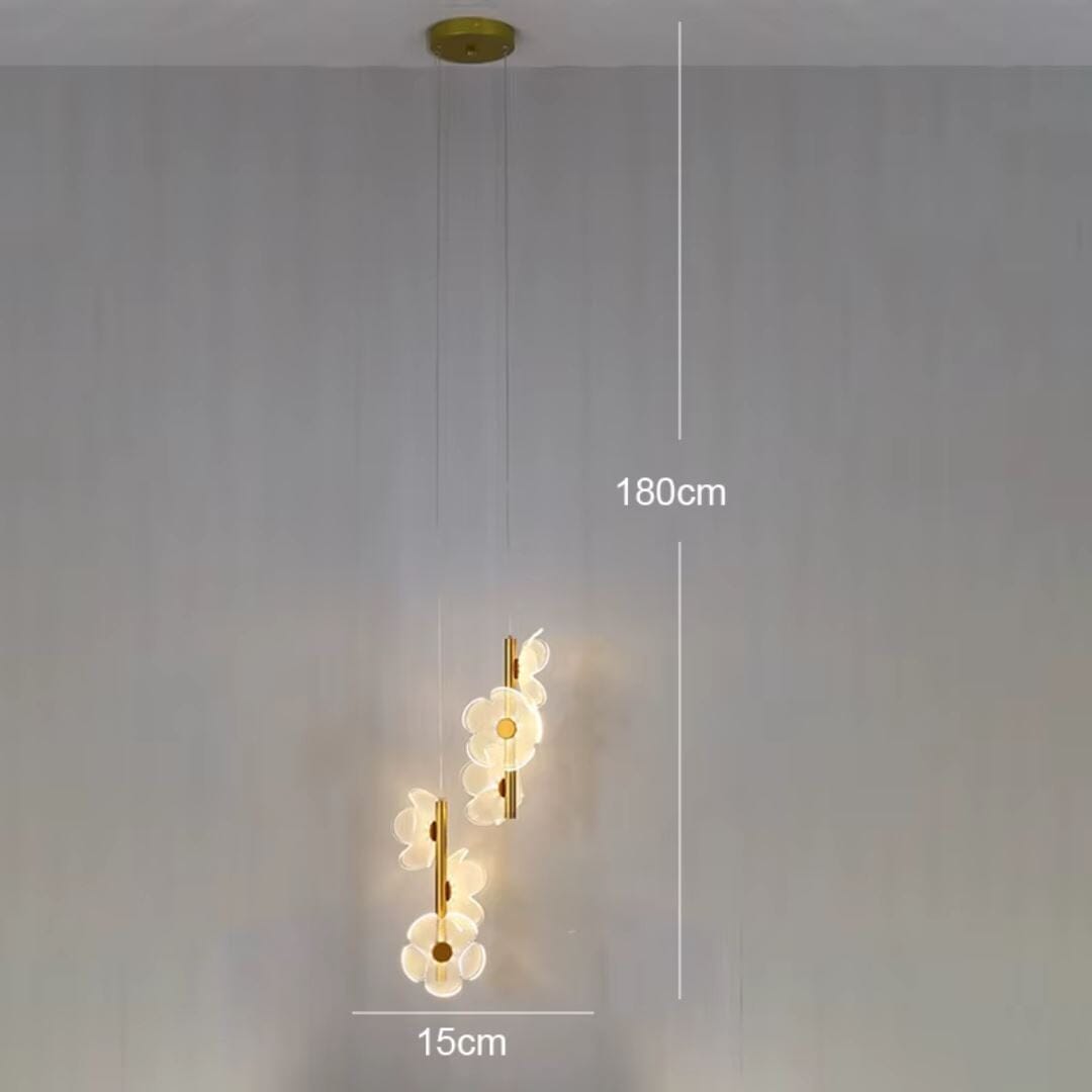 Lustre Pendente de Luxo Dainty Flowers 3 Tons ### Conceito
