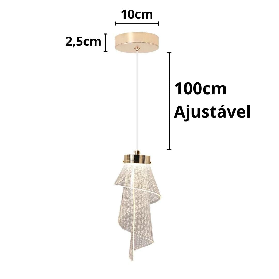 Lustre Pendente Flower LED 3 Tons para Sala Quarto e Cozinha ### Conceito