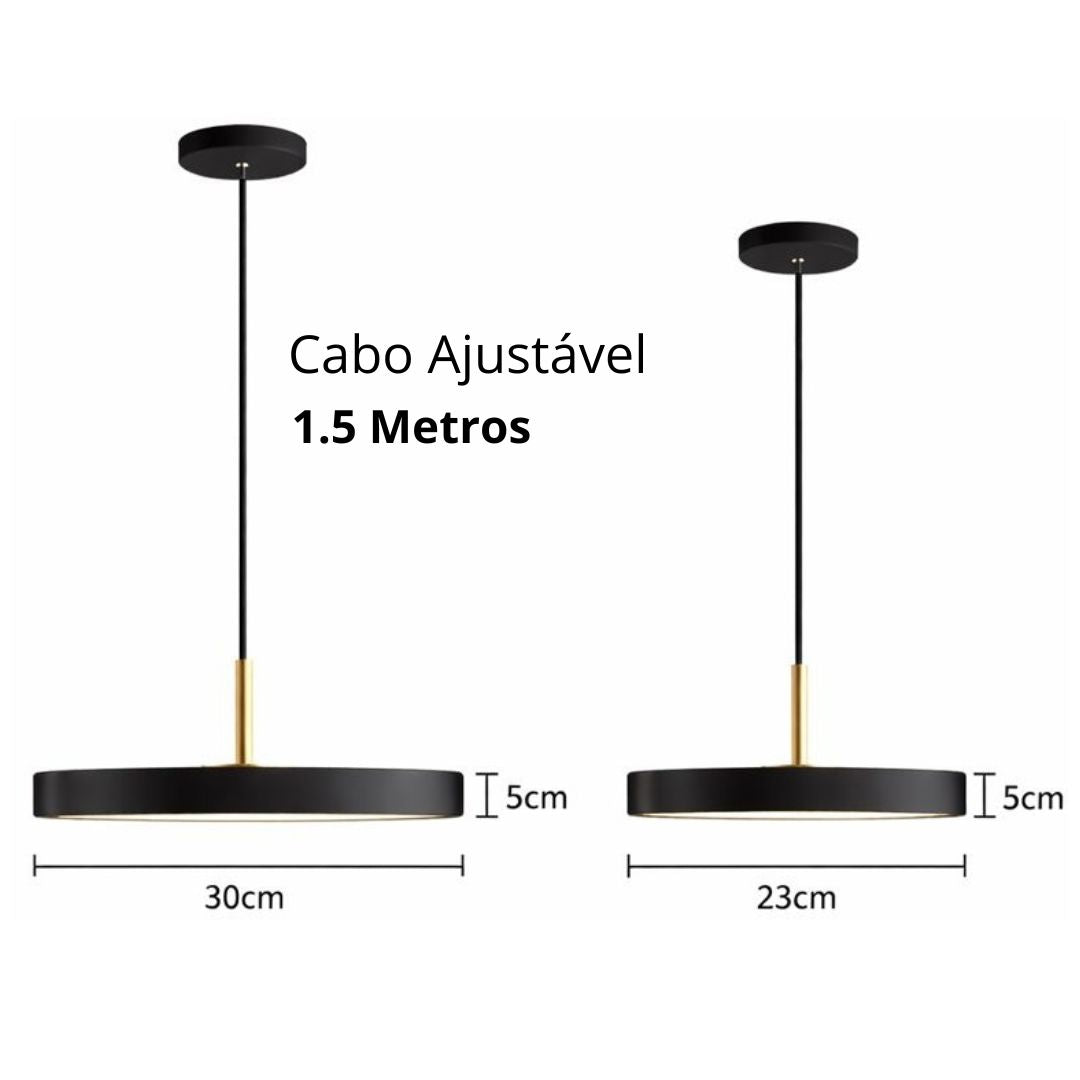 Lustre Pendente Nórdico Minimalista Discus Pendente - 0045 Conceito