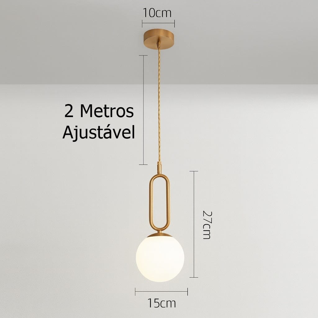 Lustre Pendente Sirius em Led para Sala Quarto Pendente - 0051 Conceito
