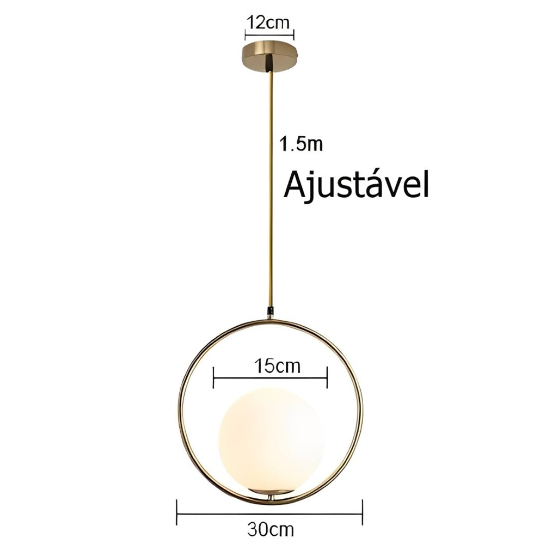 Lustre Pendente Spherical em Led 30cm Pendente - 0056 Conceito