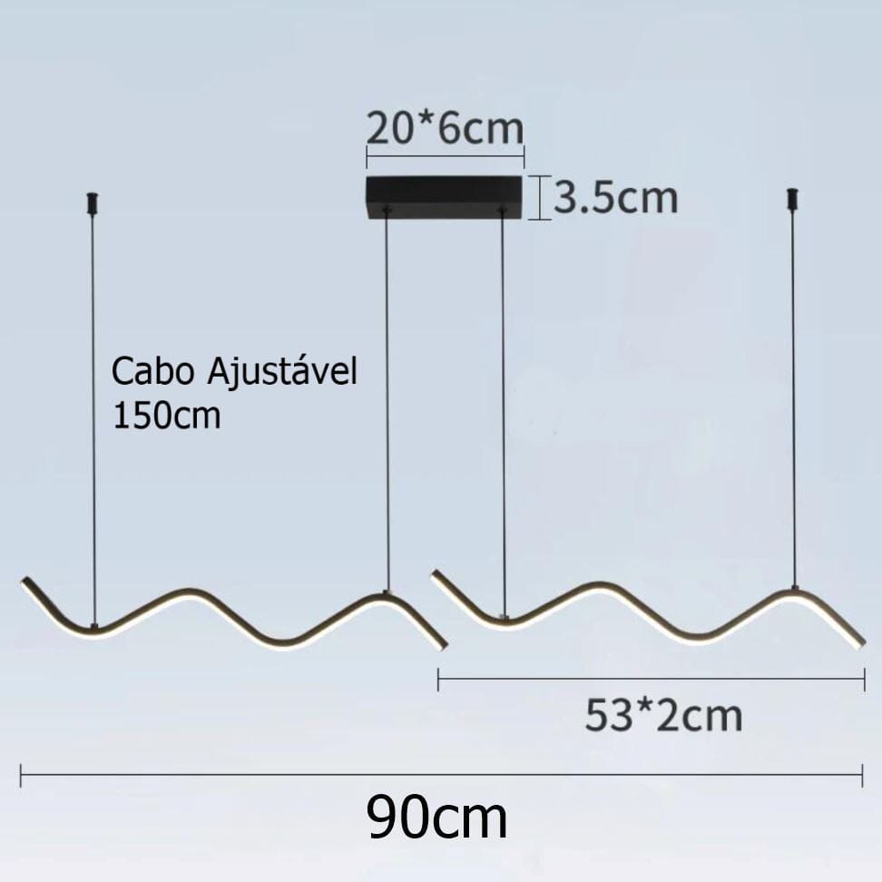 Lustre Pendente Stone Light Led para Sala Cozinha Balcão ### Conceito