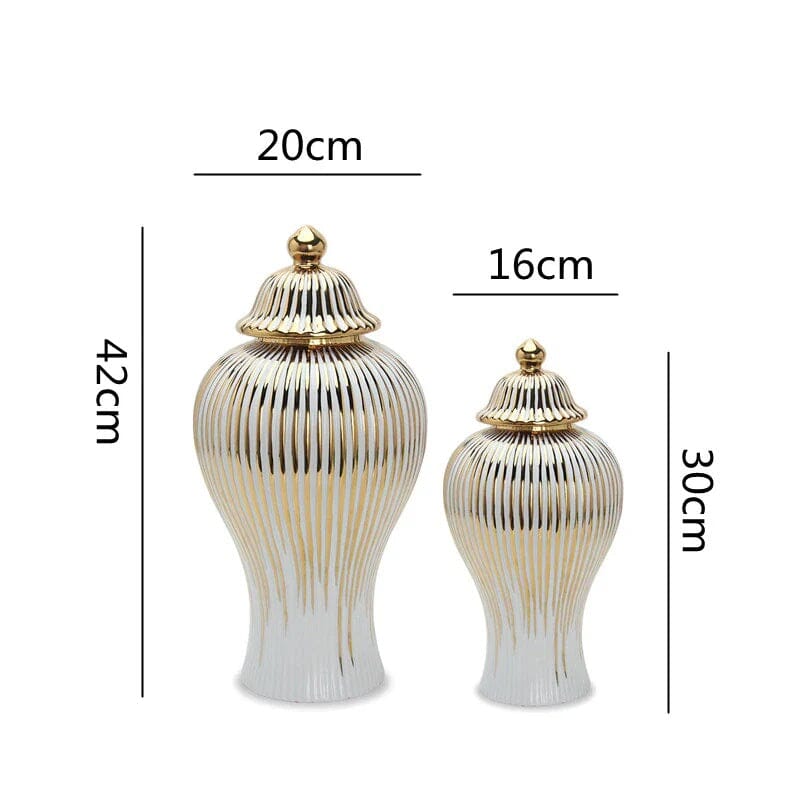 Vaso de Luxo Banhado a Ouro Liz Vaso - 0007 Conceito