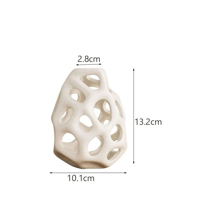 Vaso Louis Contemporâneo Vazado em Cerâmica Vaso - 0012 Conceito