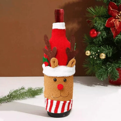 Capa Vinho e Champagne Enfeites de Natal a Mesa
