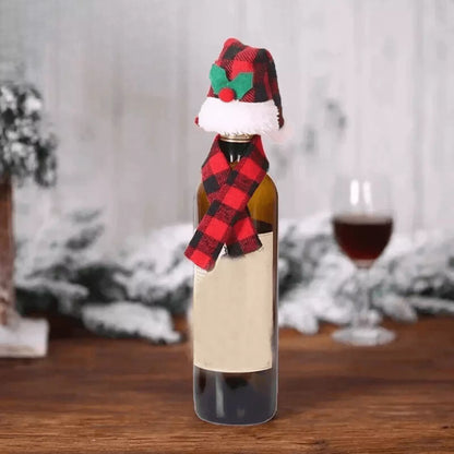 Capa Vinho e Champagne Enfeites de Natal a Mesa