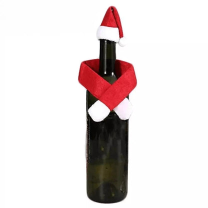Capa Vinho e Champagne Enfeites de Natal a Mesa