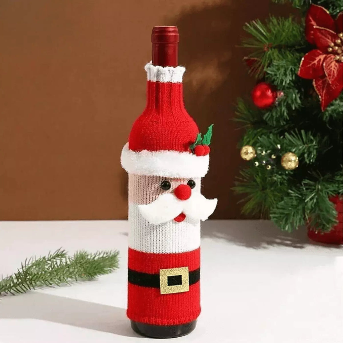 Capa Vinho e Champagne Enfeites de Natal a Mesa