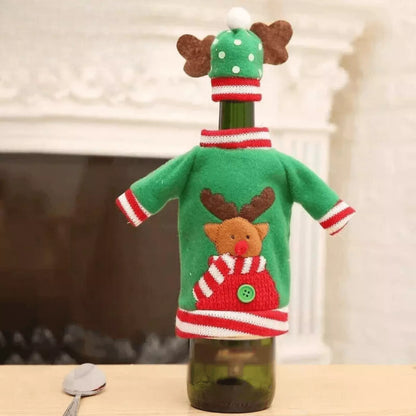 Capa Vinho e Champagne Enfeites de Natal a Mesa