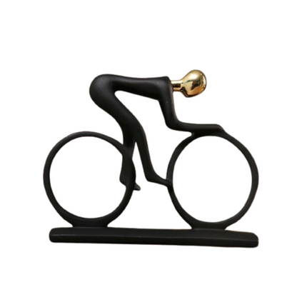 Escultura Contemporânea Abstrata Ciclista
