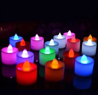 Vela de Led Conjunto Luz Multicolorido