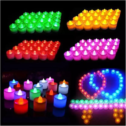Vela de Led Conjunto Luz Multicolorido