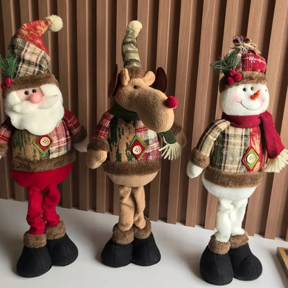 Boneco de Natal Papai Noel Boneco de Neve Alce de Natal