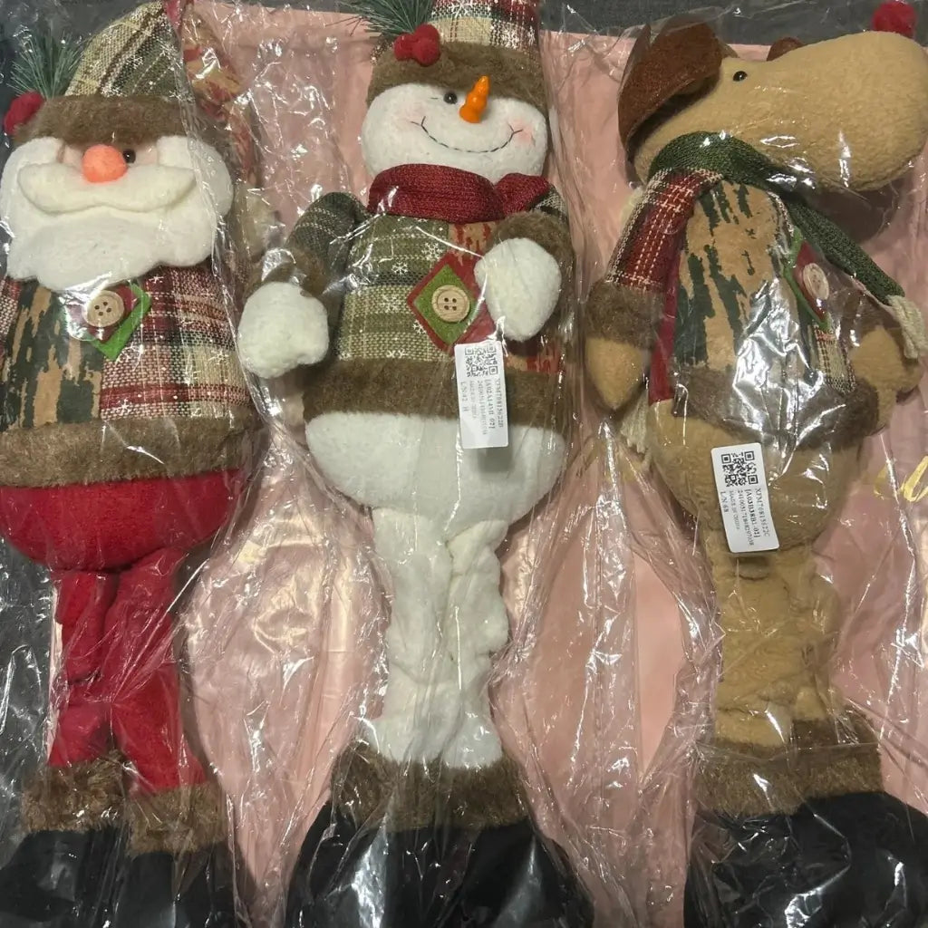 Boneco de Natal Papai Noel Boneco de Neve Alce de Natal