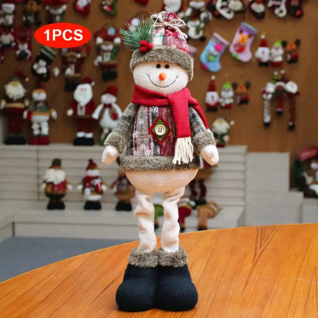 Boneco de Natal Papai Noel Boneco de Neve Alce de Natal