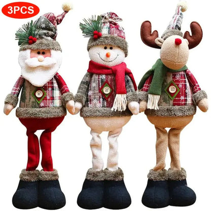Boneco de Natal Papai Noel Boneco de Neve Alce de Natal