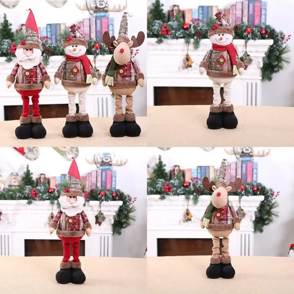 Boneco de Natal Papai Noel Boneco de Neve Alce de Natal