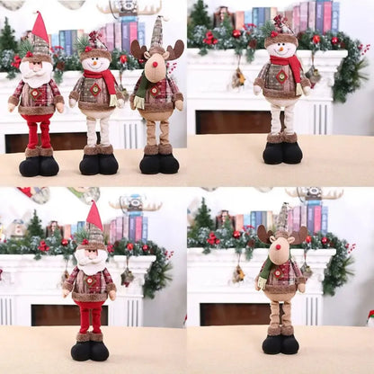 Boneco de Natal Papai Noel Boneco de Neve Alce de Natal