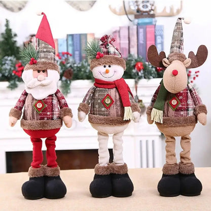 Boneco de Natal Papai Noel Boneco de Neve Alce de Natal
