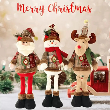 Boneco de Natal Papai Noel Boneco de Neve Alce de Natal