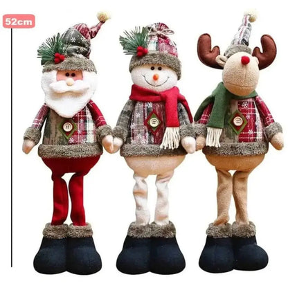 Boneco de Natal Papai Noel Boneco de Neve Alce de Natal