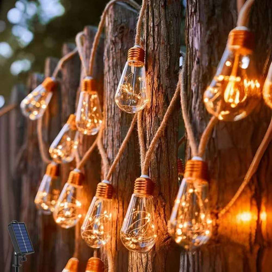 Cordão de Lâmpadas Led Solar Bulbo