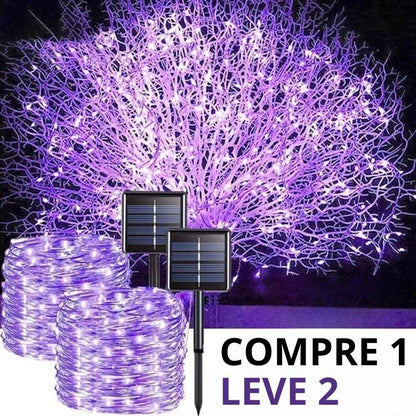 Pisca Pisca Solar Led Colorido para Exteriores - Compre 1 Leve 2