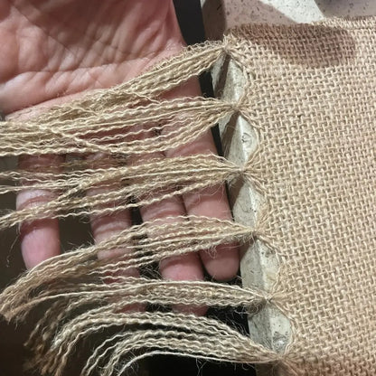 Caminho de Mesa Juta Natural com Borla Decoração Natal e Casamento