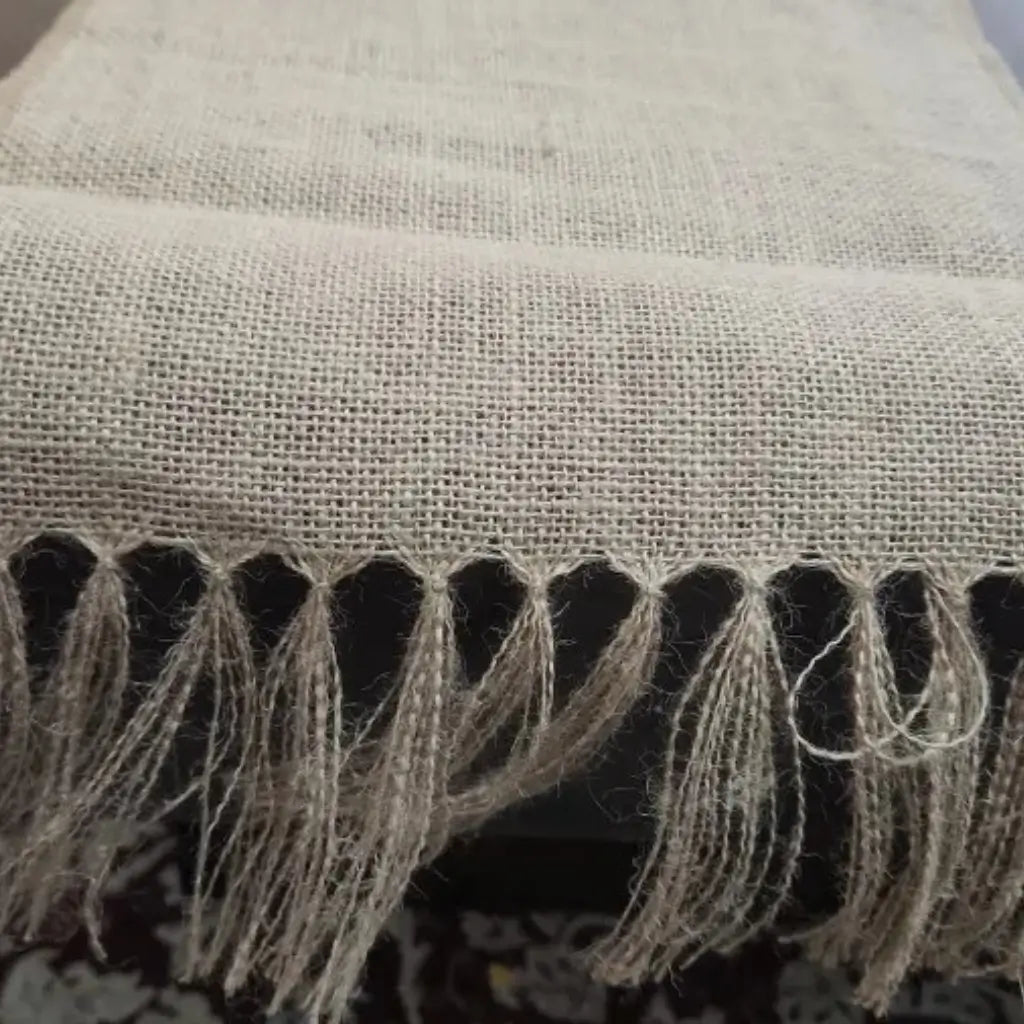 Caminho de Mesa Juta Natural com Borla Decoração Natal e Casamento