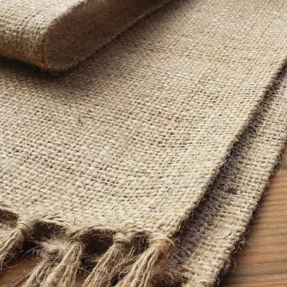 Caminho de Mesa Juta Natural com Borla Decoração Natal e Casamento